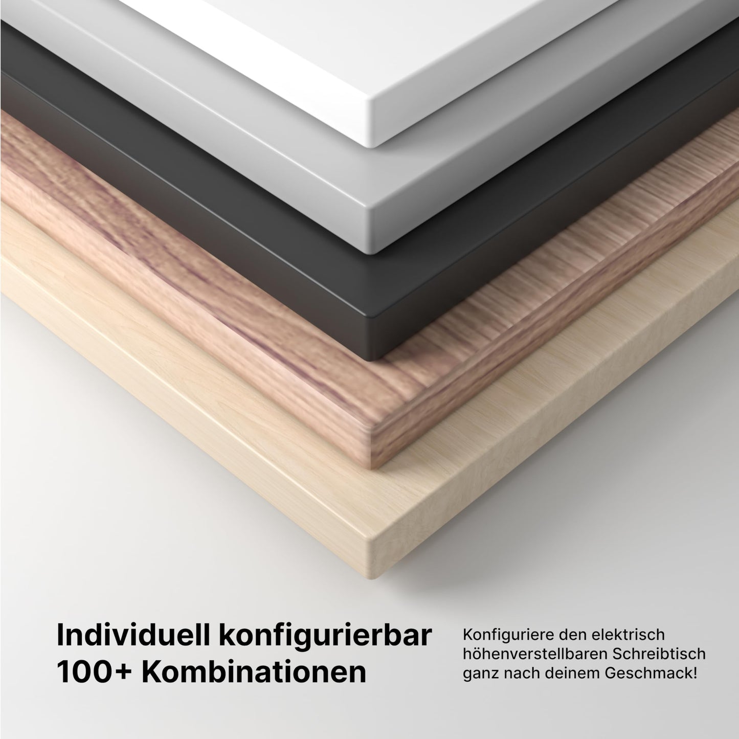 Standable ECO Höhenverstellbarer Schreibtisch 160x80 cm, elektrisch, 3 Speicherstufen, höhenverstellbar 70-115 cm, 1,8 cm Platte