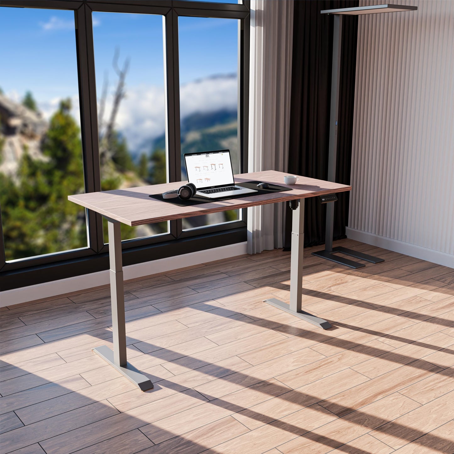 Standable ECO Höhenverstellbarer Schreibtisch 160x80 cm, elektrisch, 3 Speicherstufen, höhenverstellbar 70-115 cm, 1,8 cm Platte