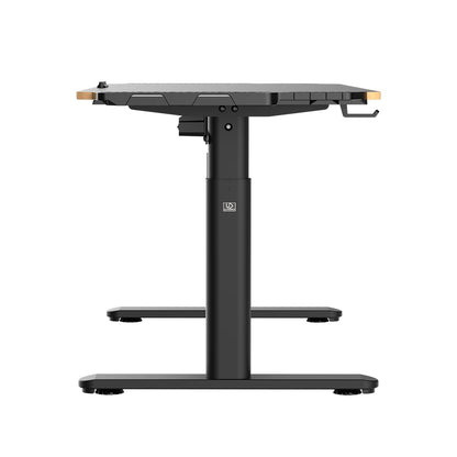 ULTRADESK Pulsar Kinderschreibtisch 136x60 cm, höhenverstellbar (55–81 cm), mit LED, für 2 Monitore, Kinder- & Jugendzimmer, schwarz