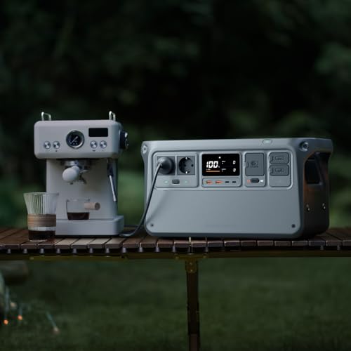 DJI Power 1000 V2 Powerstation 1024Wh LiFePO4, 2600W Solar, kompakt, 0–80% in 37 Min. Schnellladung, Camping & Zuhause