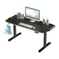 ULTRADESK Pulsar Kinderschreibtisch 136x60 cm, höhenverstellbar (55–81 cm), mit LED, für 2 Monitore, Kinder- & Jugendzimmer, schwarz