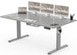 Devoko Höhenverstellbarer Schreibtisch 180x80 cm, elektrisch, Typ-C Ladeanschluss, Kabelmanagement, mobiler Computertisch, grau