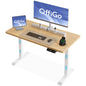 OffiGo Höhenverstellbarer Schreibtisch 120x60 cm, 25 mm Platte, 2 Motoren, USB-Anschluss, 3 Memory-Funktionen, elektrisch, Eiche