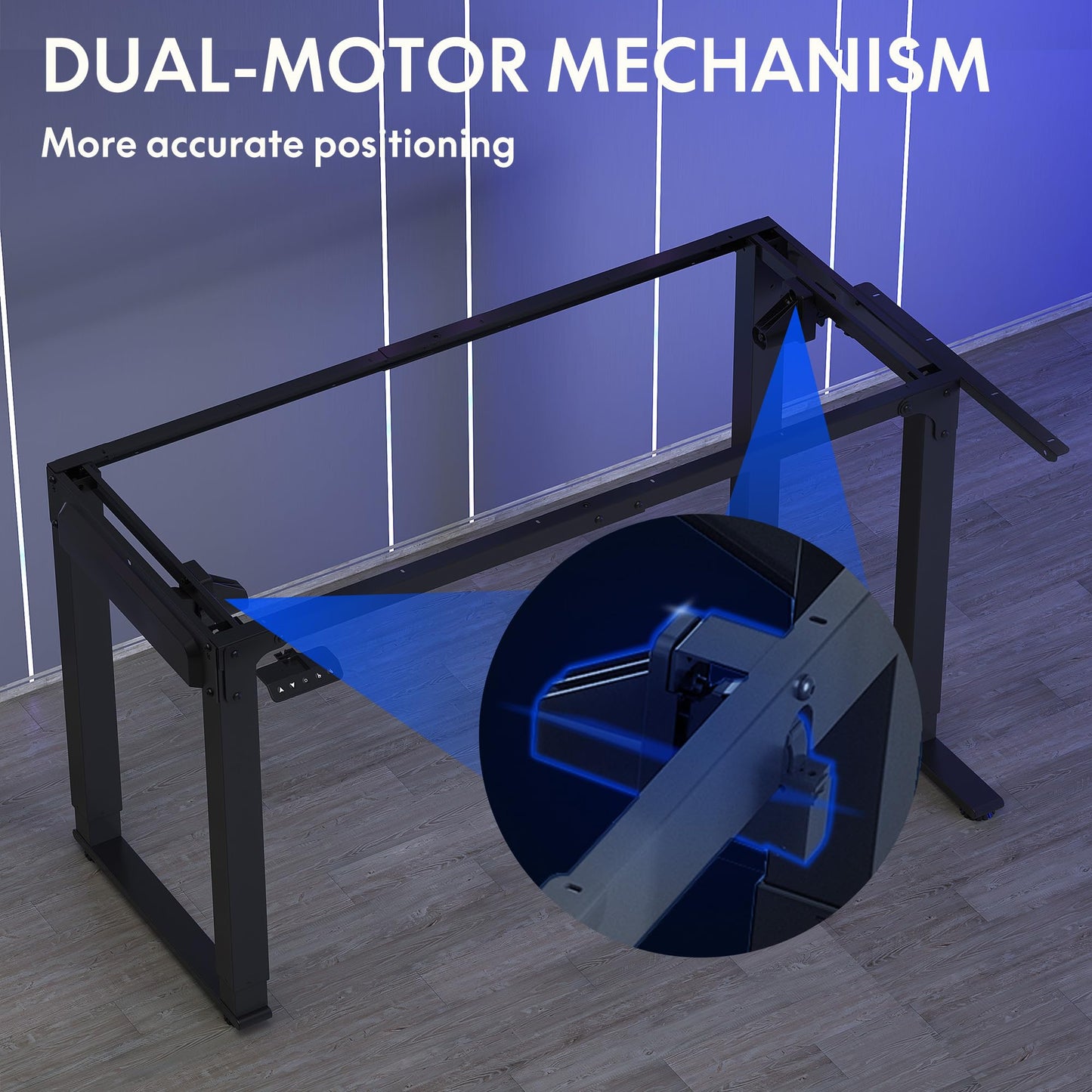 SANODESK L-förmiger höhenverstellbarer Schreibtisch 180x110 cm, Dualmotor, Memory-Steuerung, schwarz
