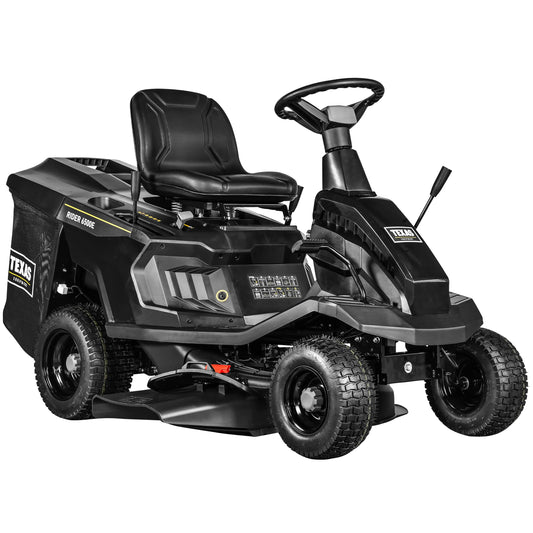 TEXAS Benzin Rasentraktor Aufsitzmäher Rasen Traktor Rasenmäher Traktor Aufsitzrasenmäher Rasenmäher Bulldog Gartentraktor Hochgrasmäher Rider 6500E | 224cm³ | 6PS | 65cm | E-Start | Fangkorb | 4V+1R