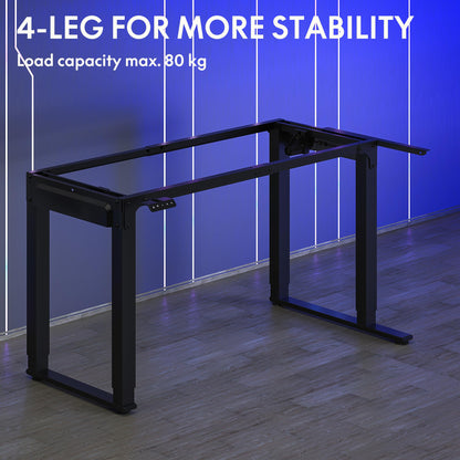 SANODESK L-förmiger höhenverstellbarer Schreibtisch 180x110 cm, Dualmotor, Memory-Steuerung, schwarz